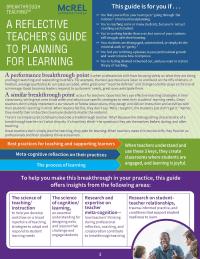 cover image of A Reflective Teacher’s Guide to Planning for Learning