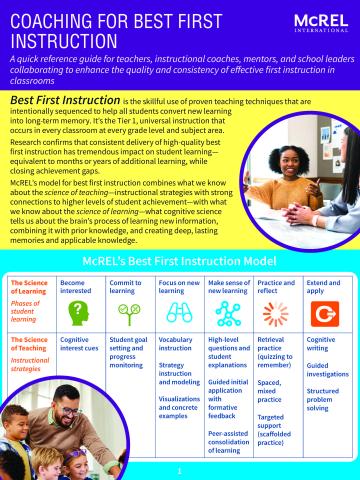 Cover of Coaching for Best First Instruction